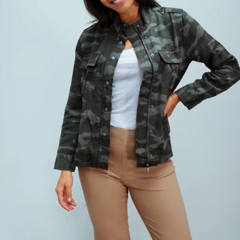 Rails Camouflage Tencel/Linen Blend Jacket
